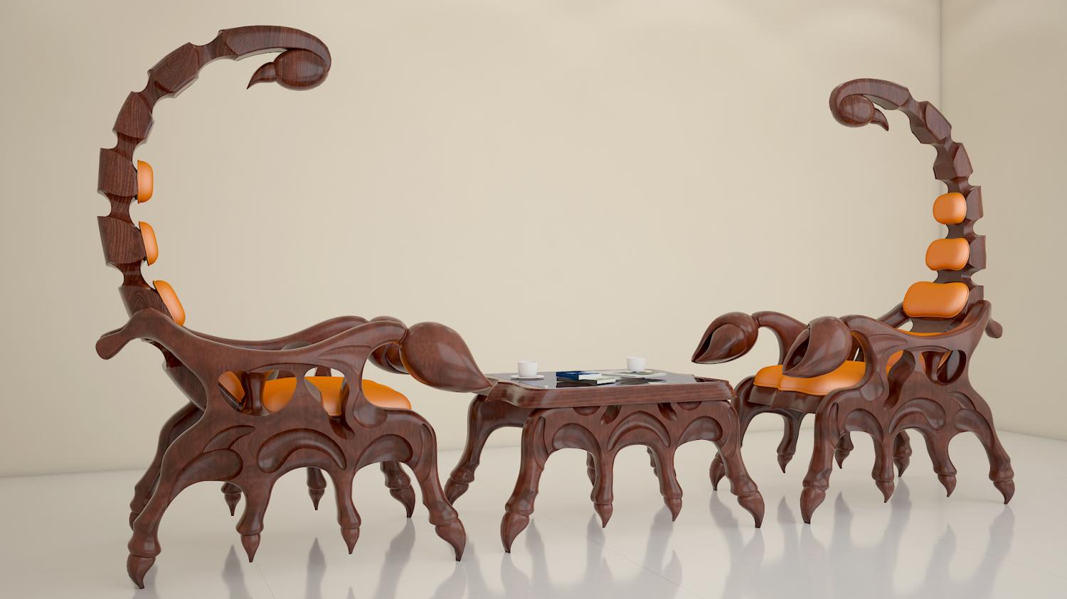 Scorpion Chair - Giant evil villain chair