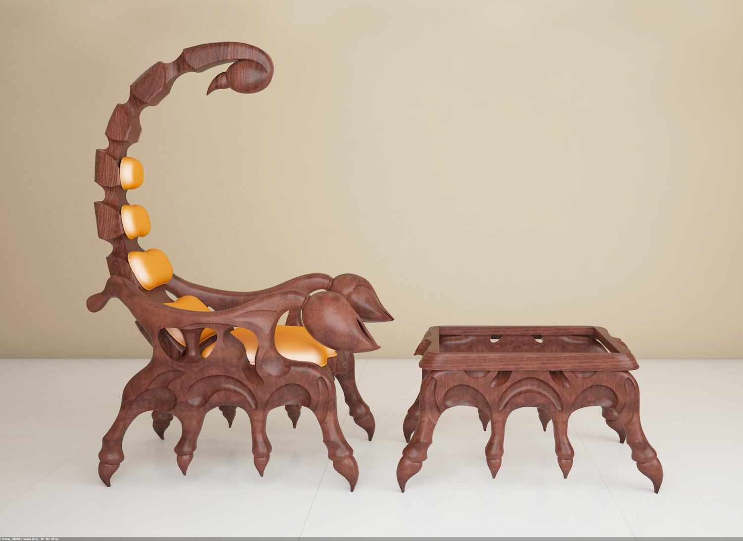 Scorpion Chair - Giant evil villain chair