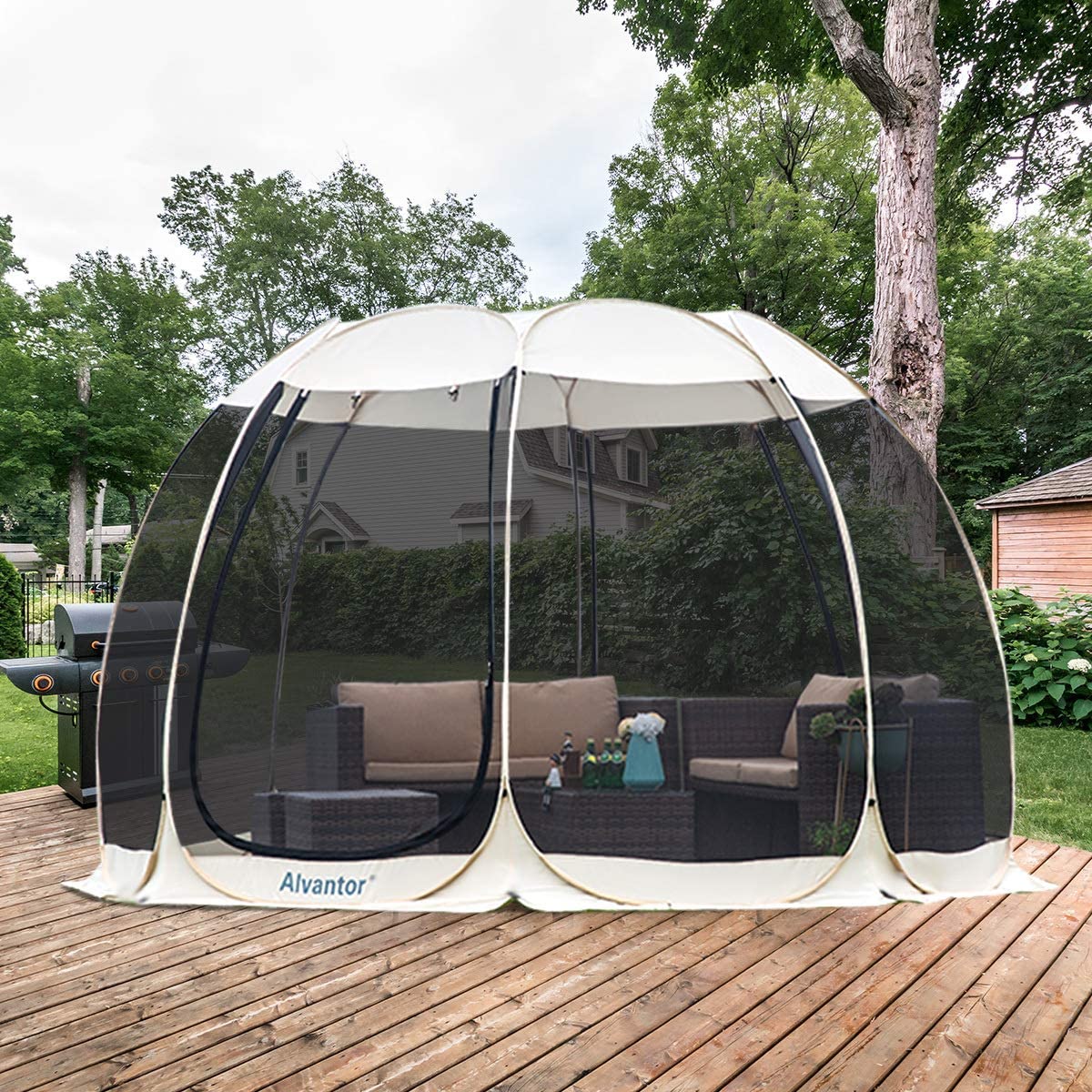 portable screened-in porch - instant pop-up screened tent gazebo