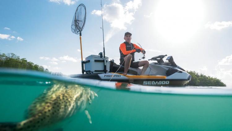 Sea-Doo Fishing Pro Personal Watercraft - Dedicated fishing jetski with fishing cooler, GPS, and fish finder