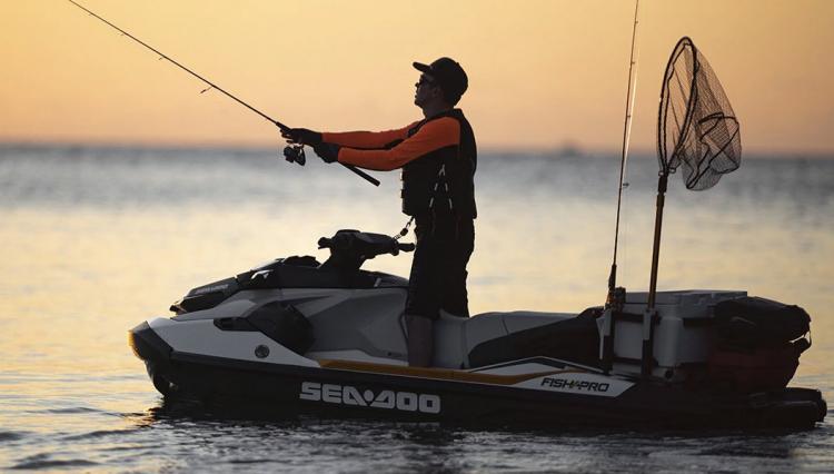 Sea-Doo Fishing Pro Personal Watercraft - Dedicated fishing jetski with fishing cooler, GPS, and fish finder