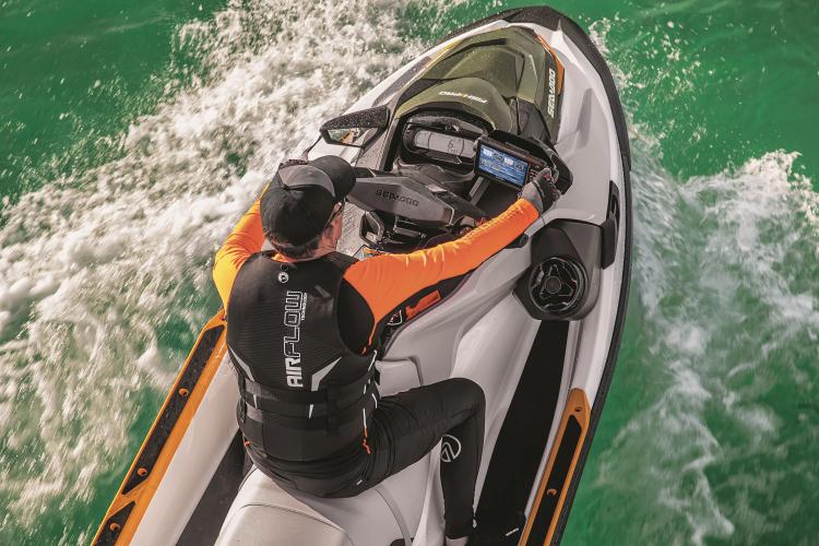 Sea-Doo Fishing Pro Personal Watercraft - Dedicated fishing jetski with fishing cooler, GPS, and fish finder