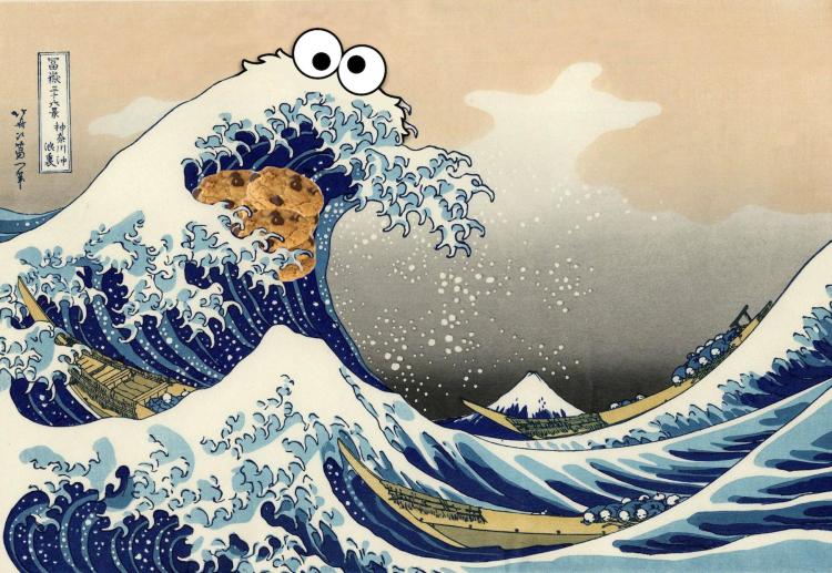 Sea Is For Cookie T-Shirt - Cookie Monster Ocean Wave Shirt