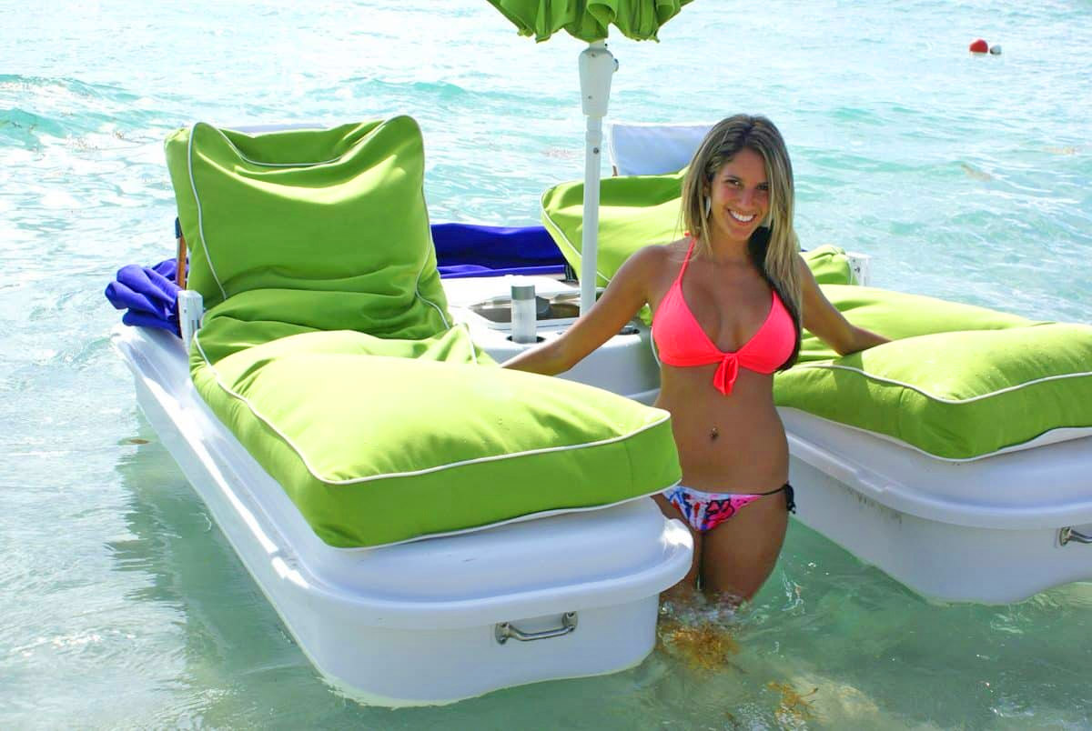 Seaduction Floats - Floating Cabana Chairs With umbrella and canopy