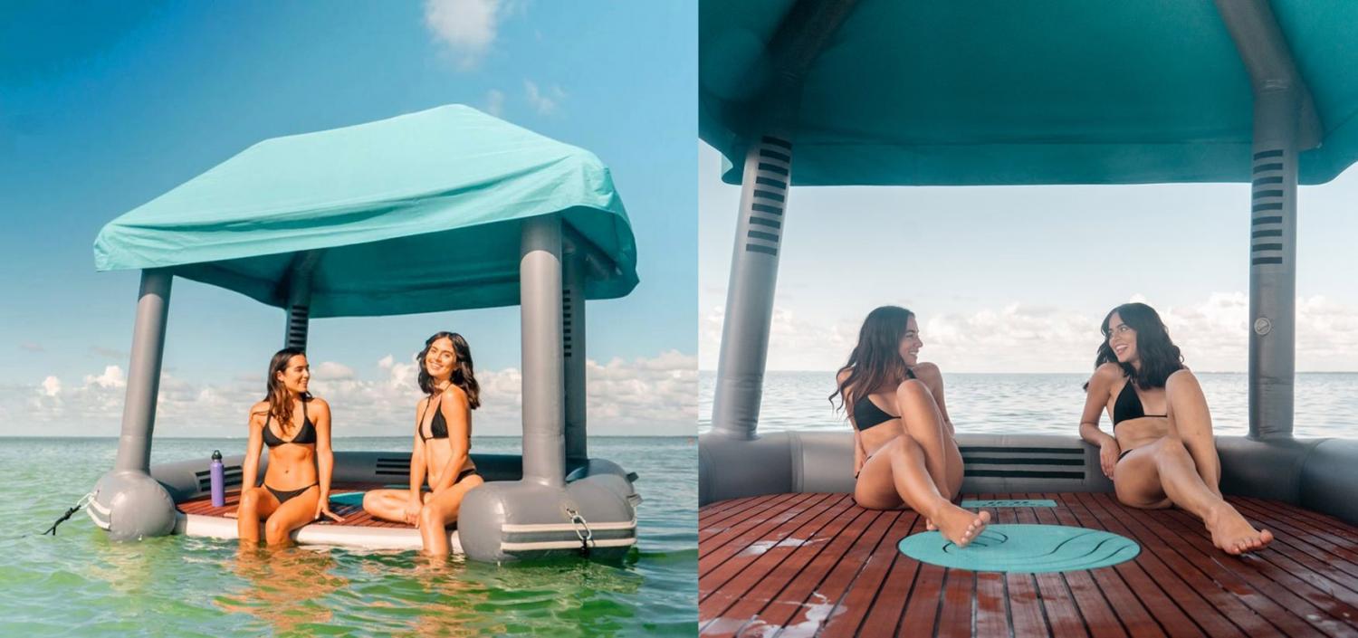 Seaduction Floats - Floating Cabana Chairs With umbrella and canopy