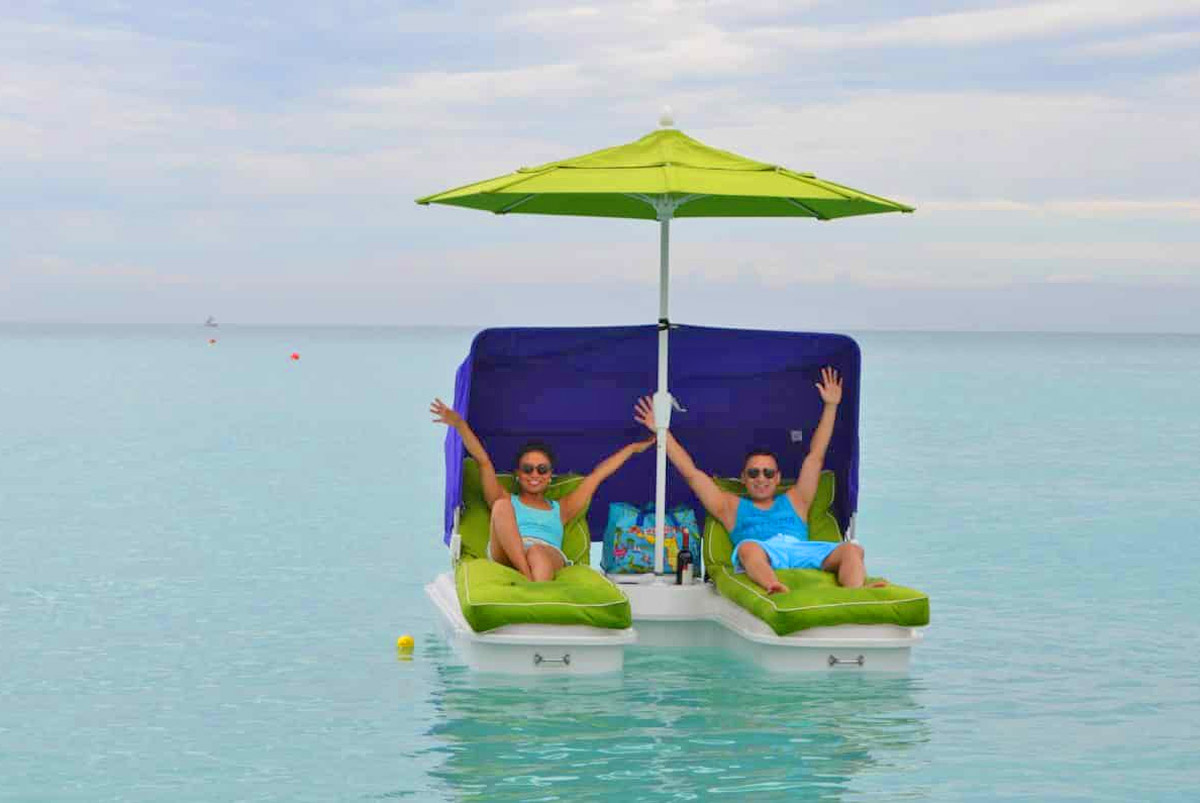 Seaduction Floats - Floating Cabana Chairs With umbrella and canopy