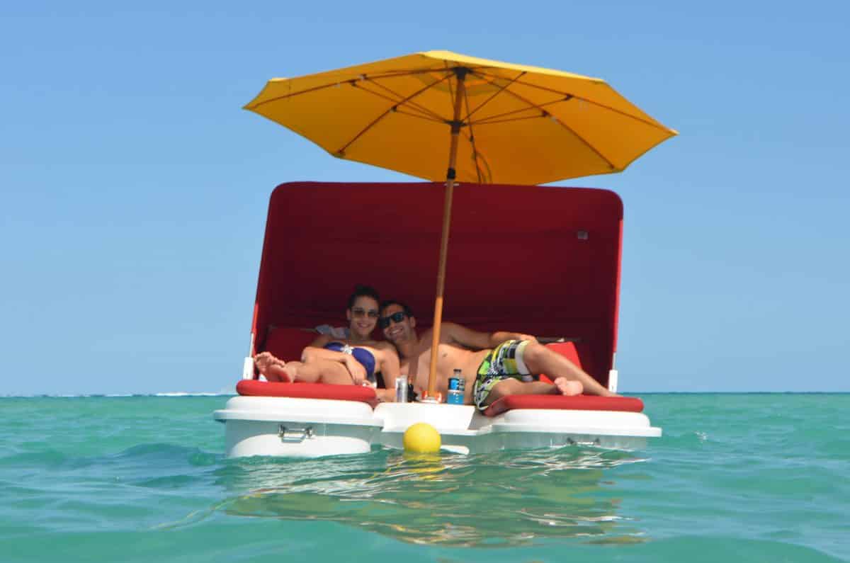 Seaduction Floats - Floating Cabana Chairs With umbrella and canopy