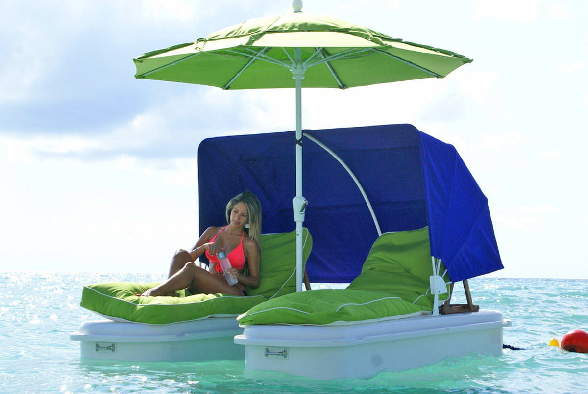 Seaduction Floats - Floating Cabana Chairs With umbrella and canopy