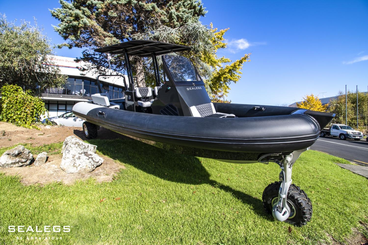 Sealegs Amphibious Boats Feature 3 Retractable Wheels To Get In and Out Of Water