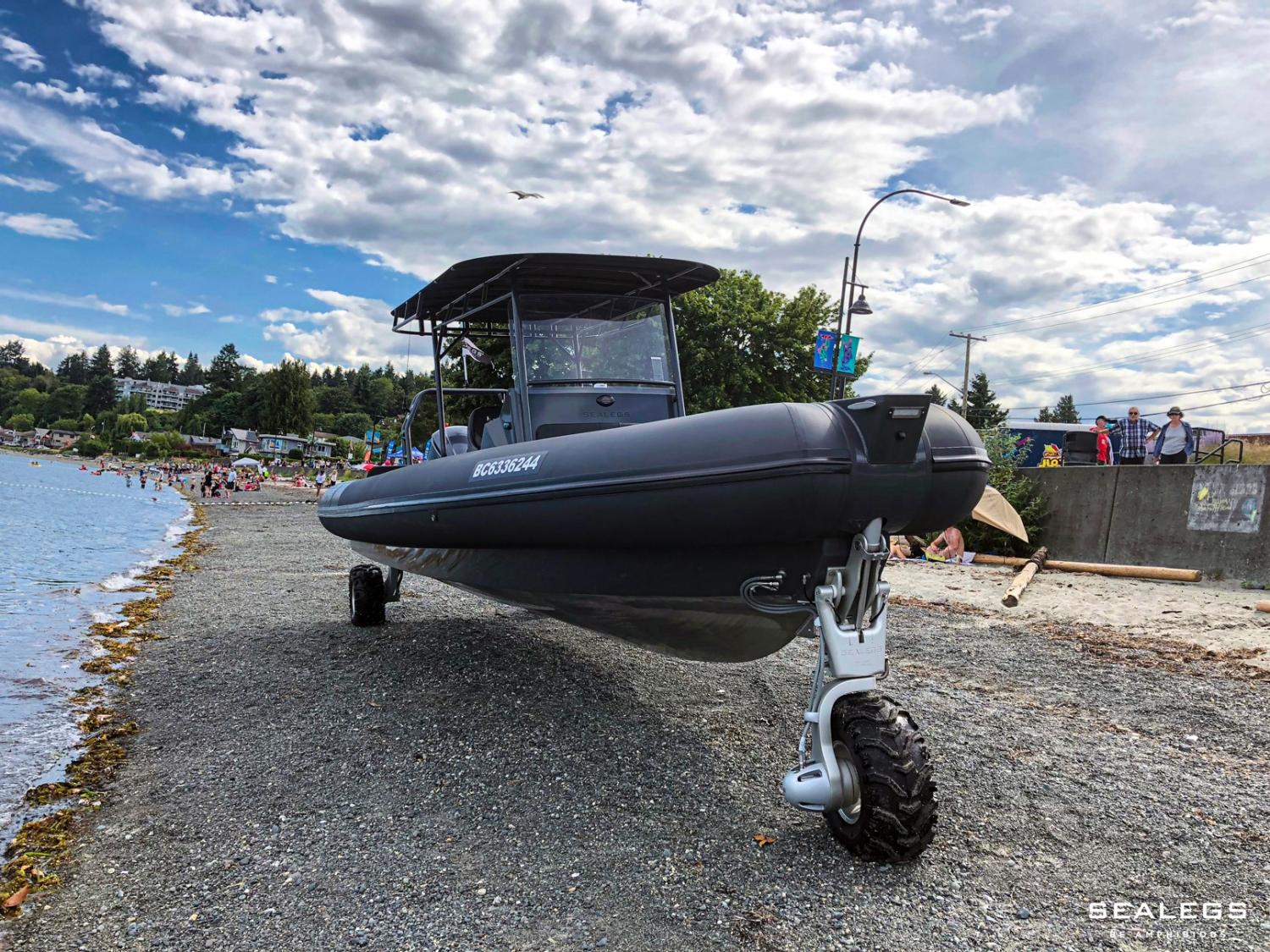 Sealegs Amphibious Boats Feature 3 Retractable Wheels To Get In and Out Of Water