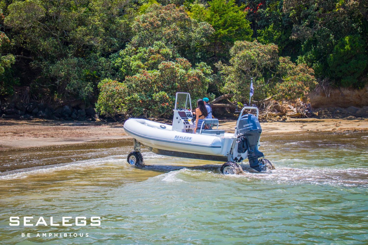 Sealegs Amphibious Boats Feature 3 Retractable Wheels To Get In and Out Of Water