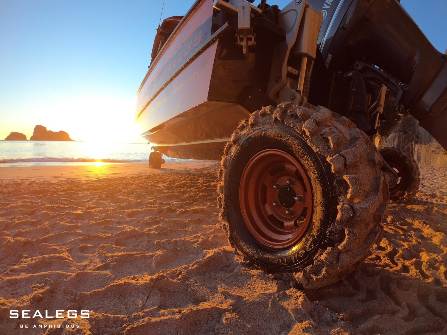 Sealegs Amphibious Boats Feature 3 Retractable Wheels To Get In and Out Of Water