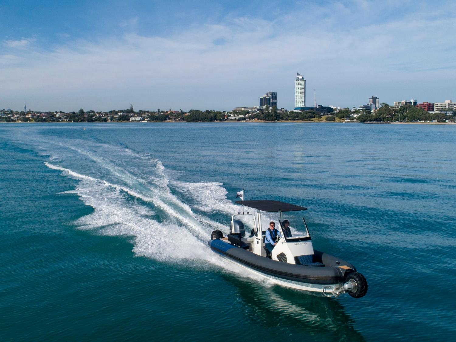 Sealegs Amphibious Boats Feature 3 Retractable Wheels To Get In and Out Of Water