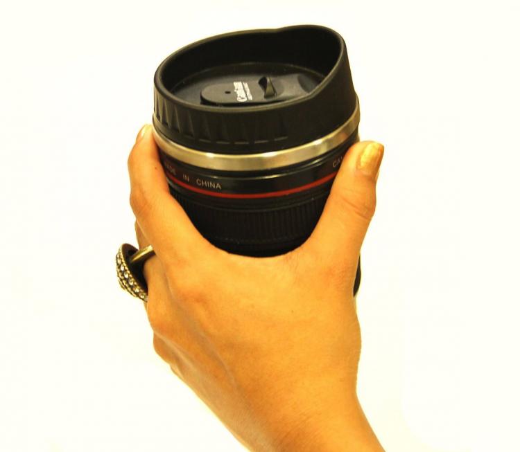 Self-Stirring Camera Lens Coffee Mug - Electronic Stirring Camera Lens Mug