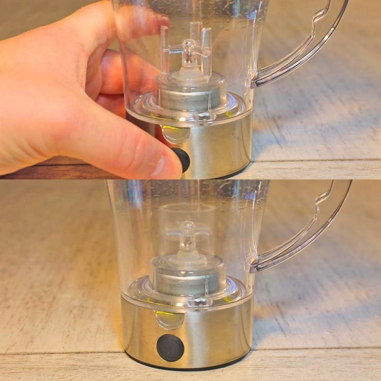 Self-stirring travel coffee mug - Clear auto mixing travel mug
