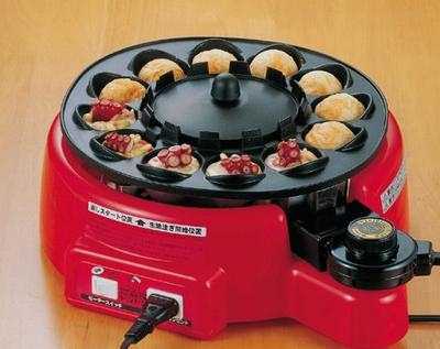 Self-Turning Takoyaki Machine Automatically Flips Food While Cooking - Automatic flipping Japanese ball cooker