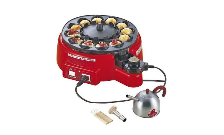 Self-Turning Takoyaki Machine Automatically Flips Food While Cooking - Automatic flipping Japanese ball cooker
