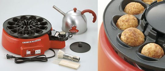 Self-Turning Takoyaki Machine Automatically Flips Food While Cooking - Automatic flipping Japanese ball cooker