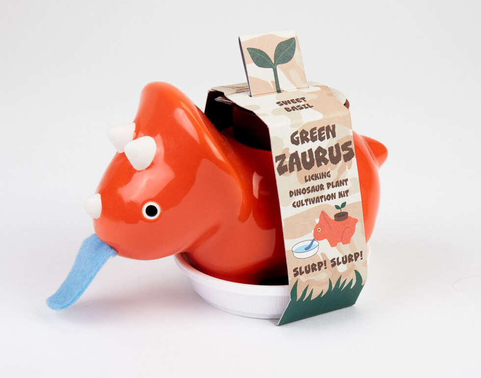 Self-Watering Dinosaur Planters Slurp Up Their Water As They Need It