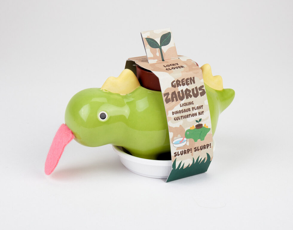 Self-Watering Dinosaur Planters Slurp Up Their Water As They Need It