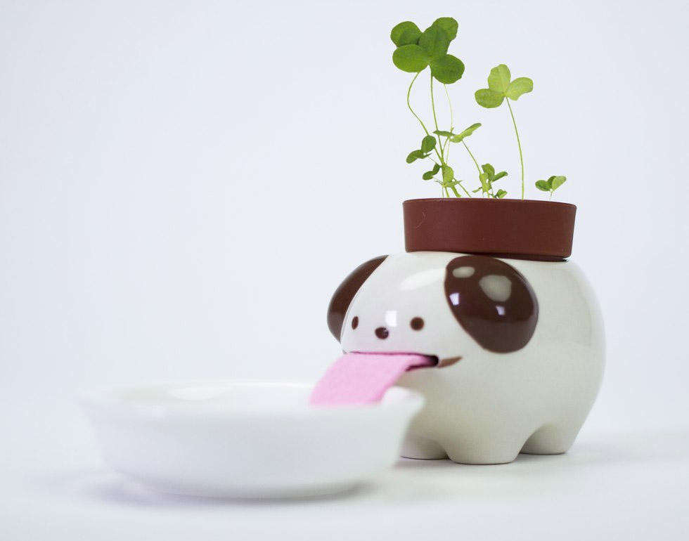 Self-Watering Animal Planters Slurp Up Their Water As They Need It