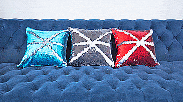 Sequin Pillows Let You Draw Anything On Them - Drawable pillows