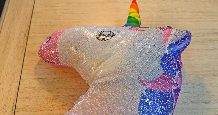 Sequin Unicorn Pillow - Color changing reversible unicorn pillow