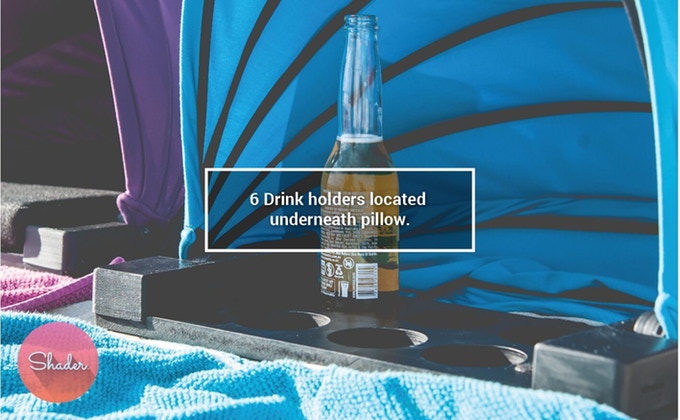 Shader Mini Personal Shade Provider - Mini Umbrella For Your Face While at the Beach