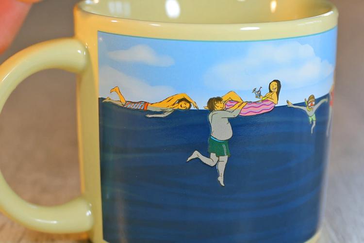 Beach Shark Attack Coffee Mug - Heat Changing Shark Attack Mug