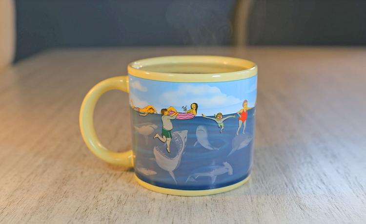 Beach Shark Attack Coffee Mug - Heat Changing Shark Attack Mug