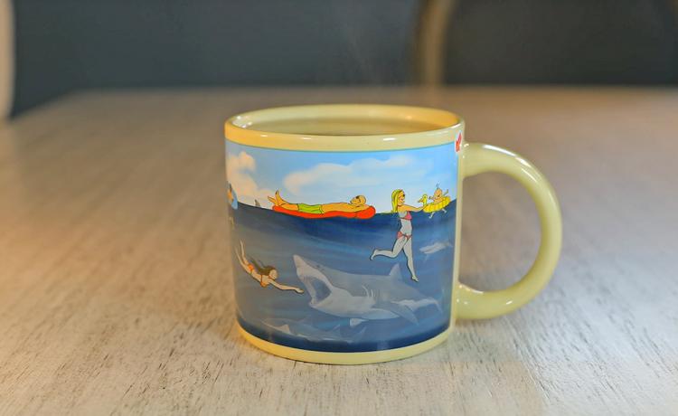 Beach Shark Attack Coffee Mug - Heat Changing Shark Attack Mug