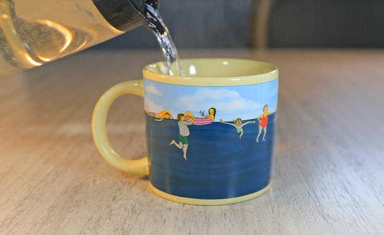 Beach Shark Attack Coffee Mug - Heat Changing Shark Attack Mug