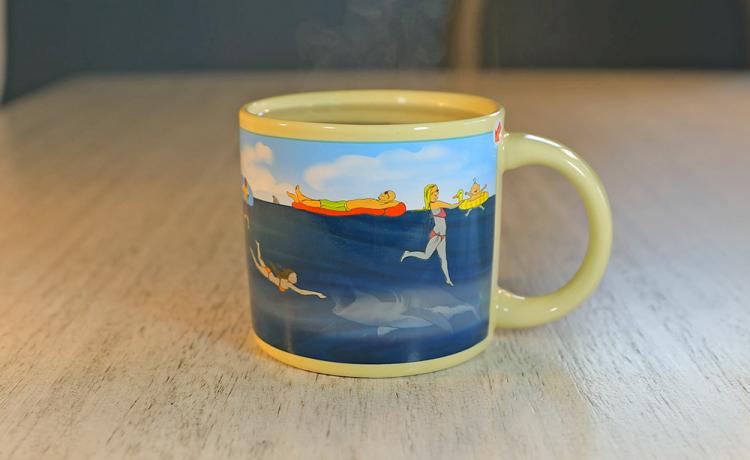 Beach Shark Attack Coffee Mug - Heat Changing Shark Attack Mug