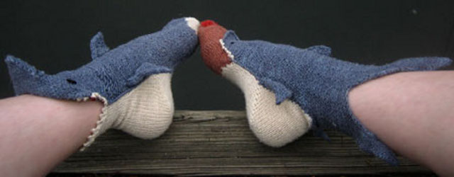 Shark Biting Your Feet Socks - Shark Bite Socks