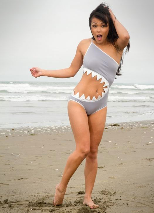 Shark Bite Swimsuit - Best Mama Shark Costume
