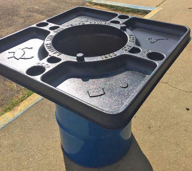 Crawfish or Lobster Table That Connects To Garbage Can
