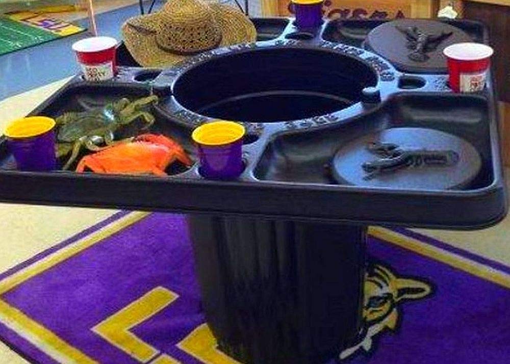 Crawfish or Lobster Table That Connects To Garbage Can