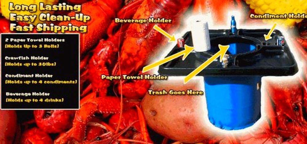 Crawfish or Lobster Table That Connects To Garbage Can