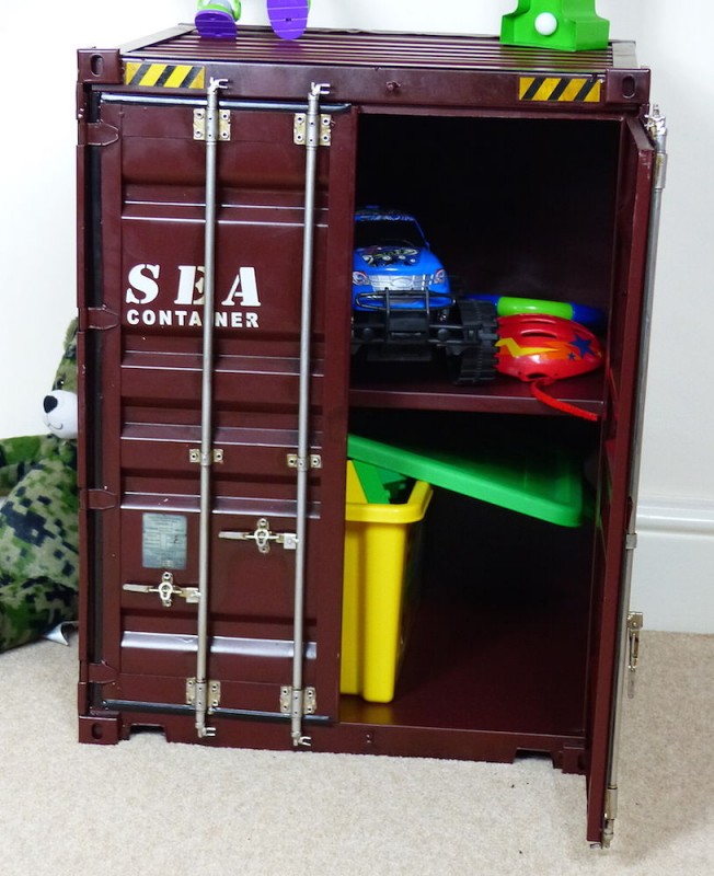 Industrial Shipping Container Storage Cabinet / Side Table