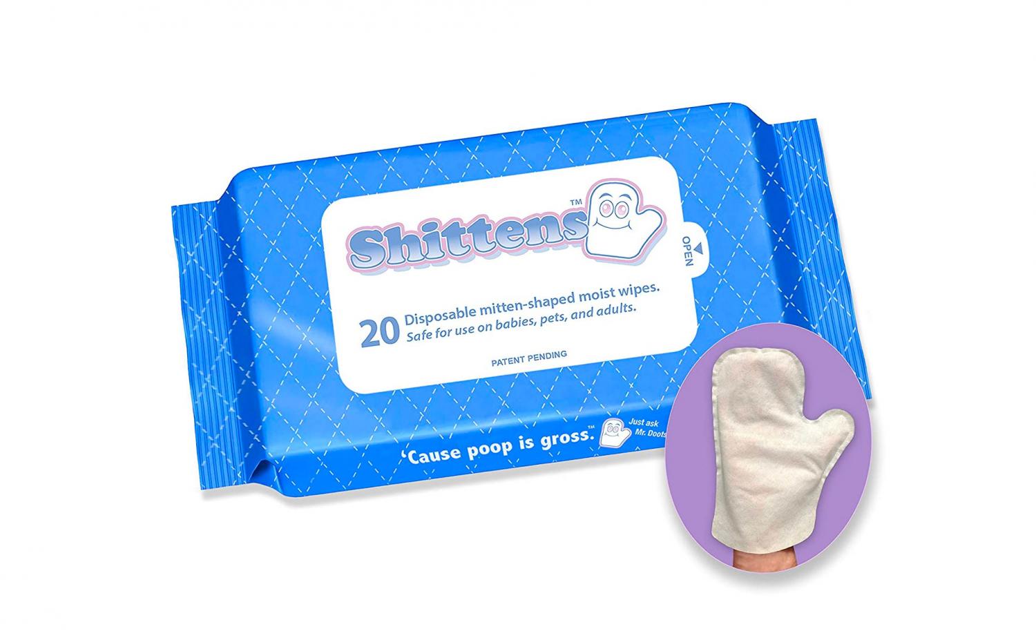 Shittens - Mitten shaped wet wipes - Glove shaped baby wipes