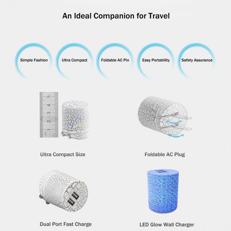 Electric Show Glowing Phone Charger - Momen Glowing Wall Charger Adapter