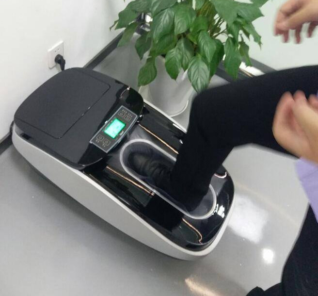 Quen Shoe Cover Machine - Automatic Disposable Shoe Cover Machine - Step in Auto Shrink Wrap Shoe Cover