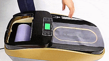 Quen Shoe Cover Machine - Automatic Disposable Shoe Cover Machine - Step in Auto Shrink Wrap Shoe Cover