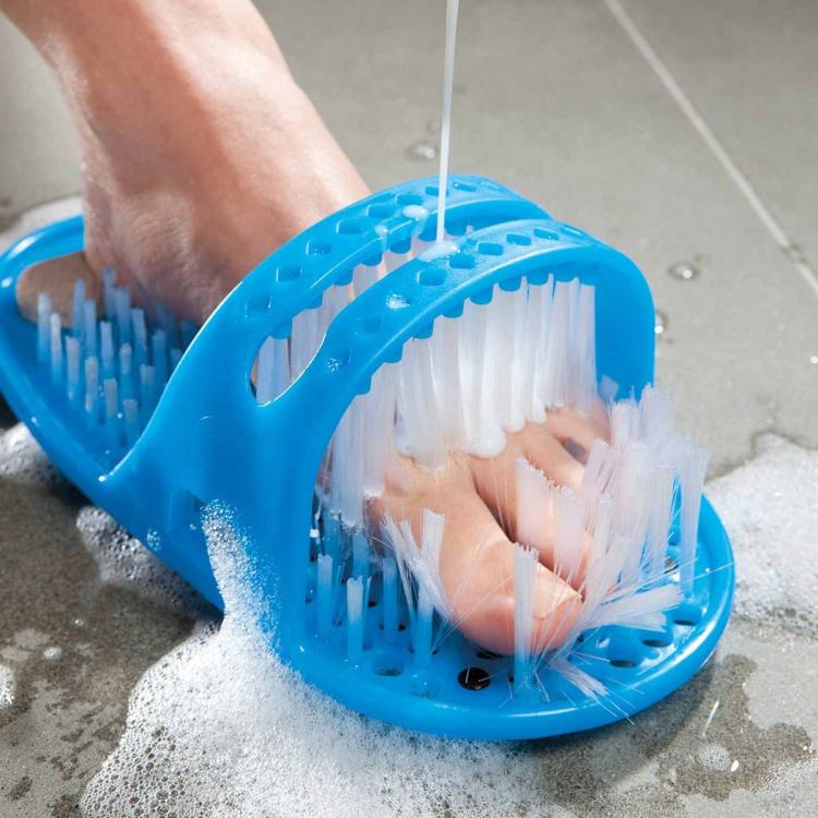 Shower Feet Hands-Free Shower Foot Scrubber - Scrub feet in shower without bending over