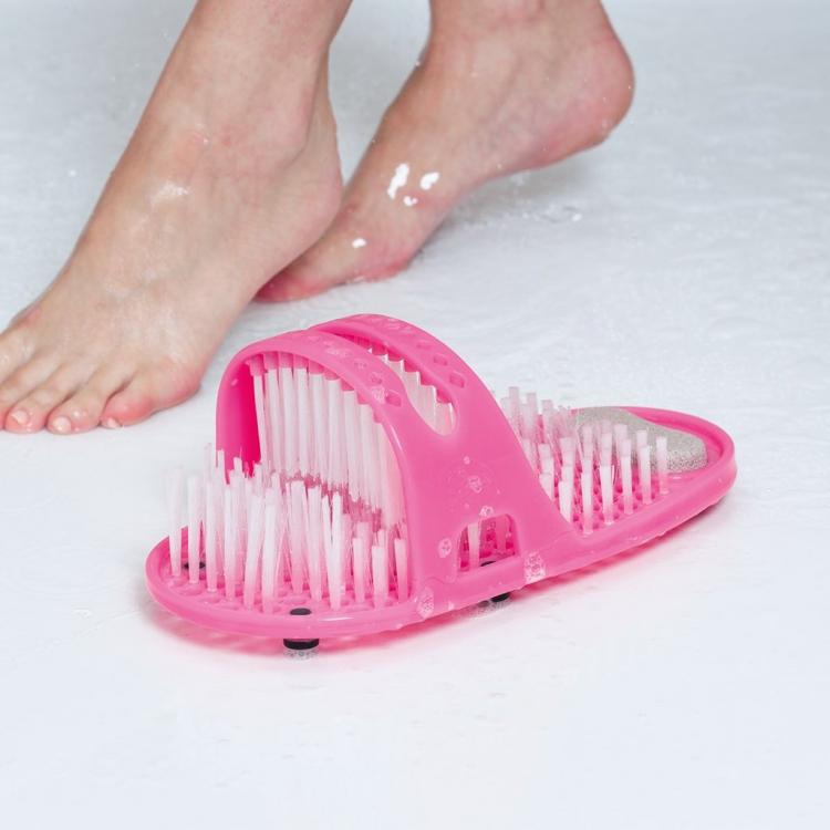 Shower Feet Hands-Free Shower Foot Scrubber - Scrub feet in shower without bending over