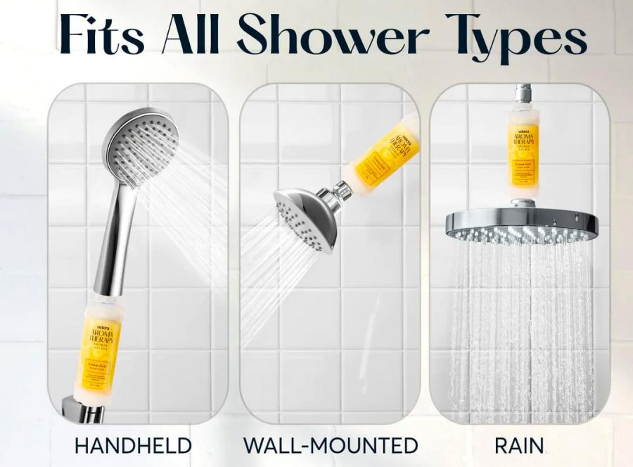 Shower Head Infuser - Shower filter installs right onto shower head