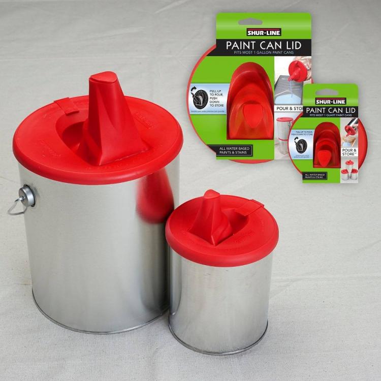Shur-Line Easy-Pour Paint Can Lid - Silicone paint can lid prevents messes while pouring