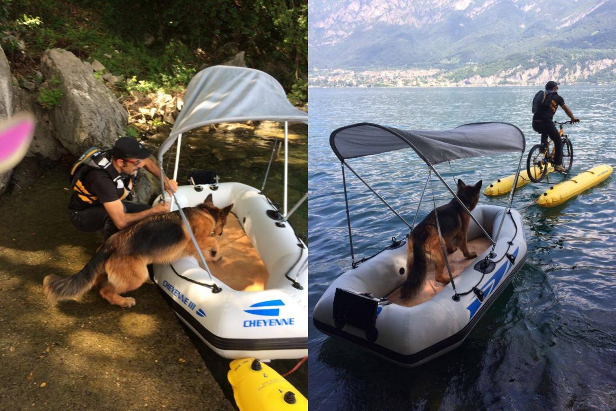 Shuttle Bike Bicycle Pontoon Boat Kit Turns Your Bike into a floating boat