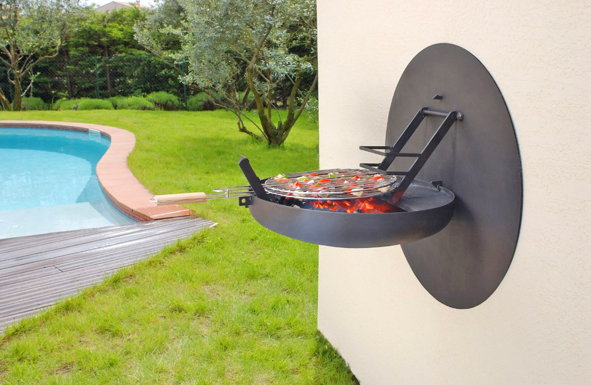 SIGMAFOCUS Retractable BBQ Grill Mounts Onto Wall Of Your House