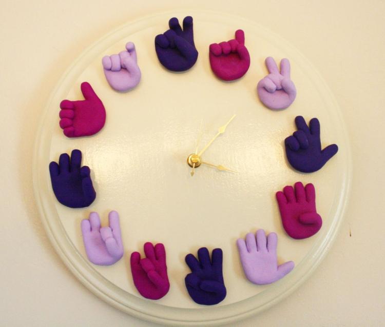 SIgn Language ASL Wall Clock